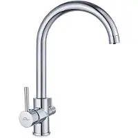Auralum Max 3-in-1 Keukenkraan met Filterwater Functie - 360° Draaibare Keukenmengkraan - Chroom - RVS 304