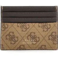 GUESS Leren kaarthouder Mito Card Case Coffee bruine