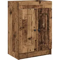 vidaXL Badkamer onder Wastafel Kast Oud hout 56 x 37,5 x 81 cm