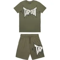 TAPOUT Trainingspak 'Dunlab' olijfgroen / zwart / wit