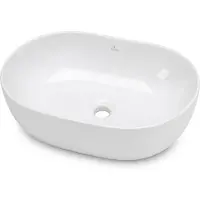 Akord Ovale Wastafel ELIPSE 49 cm / Keramische Opzetwastafel / Glans Wit