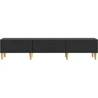 vidaXL TV Kast 147 x 34,5 x 30 cm Zwart Bewerkt hout