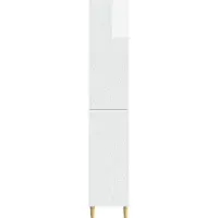 vidaXL Kast Set 2 pcs Hoogglans Wit Bewerkt hout