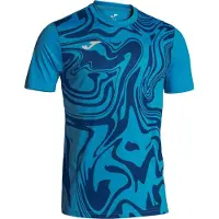 Joma Lion Ii Short Sleeve T-shirt Blauw L Man