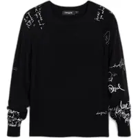 Desigual Trui zwart / wit