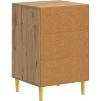 vidaXL Nachtkastje Artisanaal eiken 43 x 39,5 x 66,5 cm Bewerkt hout