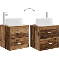 vidaXL Badkamerkastset, 3 stuks, gerecycled hout, 49,5 x 44,5 x 65,5 cm