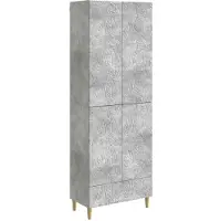 vidaXL Kast Set 2 st Betongrijs Bewerkt hout