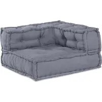 vidaXL Modulebankeenheid 3 st Stof Grijs 140 x 70 x 36 cm