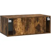 vidaXL Wandmontage TV-kast 98 x 31 cm Gerookt eiken Bewerkt hout