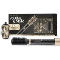 Saint Algue 2-in-1 föhnborstel - - Demeliss Volume & Style - 1000 W - 3 temperatuurstanden - Zwart/Goud