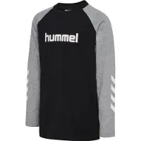 Hummel Shirt - hmlJR Logo - Zwart/Grijs Gevlekt - - 4 jaar (104) - Shirts