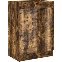 vidaXL Badkamer onder Wastafel Kast Gerookt eiken 78,5 x 37,5 x 81 cm