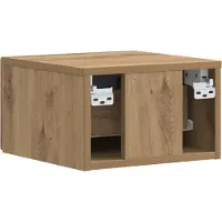 vidaXL Muurbevestigde Nachttafel Artisanaal eiken 49 x 34,5 x 20 cm