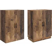 vidaXL Kast Set 2 st Oud hout Bewerkt hout