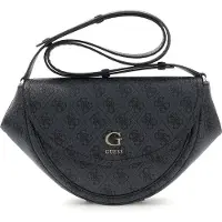 GUESS Schoudertas 'Sac à Rabat Coleen Monogramme Coal Logo II' zwart