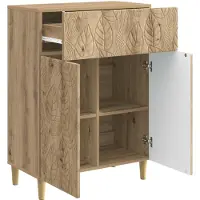 vidaXL Dressoir Artisanaal eiken 66 x 34,5 x 90 cm Bewerkt hout