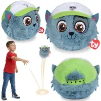 Paw Patrol TY Paw Patrol ROCKY Knuffelbal, springend knuffeltje, BEANIE BOUNCERS, behendigheidsspeelgoed voor kinderen 10 cm
