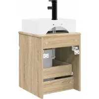 vidaXL Wandgemaakte spoelbak wastafel Sonoma Eiken 39 x 41 x 62,5 cm