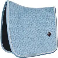Kentucky Horsewear Horsewear - Velvet Zadeldoek - Zadeldekje - Jumping - Lichtblauw -