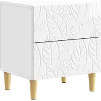 vidaXL Nachtkastje 2 st Hoogglans Wit 43 x 34,5 x 48 cm Bewerkt hout