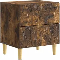 vidaXL Nachtkastje Gerookt eiken 43 x 34,5 x 48 cm Bewerkt hout