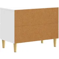 vidaXL Nachtkastje Hoogglans Wit 62 x 34,5 x 48 cm Bewerkt hout