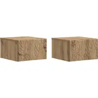 vidaXL Muurbevestigde Nachttafel 2 st Artisanaal eiken