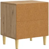 vidaXL Nachtkastje Artisanaal eiken 43 x 34,5 x 48 cm Bewerkt hout
