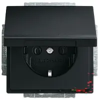 Busch-Jaeger 2CKA002018A1495 Apparaatinzetstuk IP20 Diepzwart (RAL 9005), Zwart