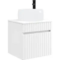 vidaXL Wandgemonteerde wastafelmeubel Wit 49 x 44,5 x 66 cm