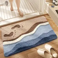 VHV - Badmat - Deurmat - Badmat antislip - Deurmat binnen - 50 x 80 cm - Antislip en Absorberend - Machinewasbaar - Zacht en Comfortabel voor Douche en Bad - Stijl 4