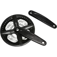 P2r Aluminium mountainbike crankstel met kettingkast X 9V.170 mm 48-38-28