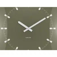 Karlsson wandklok sucinto dome vierkant luxury green