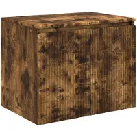vidaXL Wandgemonteerde Badkamerkast Gerookt eiken 62,5 x 44,5 x 50 cm