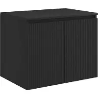 vidaXL Wandgemonteerde Badkamerkast Zwart 62,5 x 44,5 x 50 cm