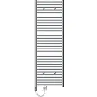 LuxeBath Elektrische badkamerradiator met verwarmingselement 1200W 600x1800 mm chroom rechte zijaansluiting & thermostaat digitaal display