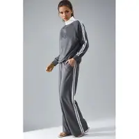Hiccups for Kids Modal Touch Brede Pijpen Gestreepte Tweedelige Co-ord Set met Ritskraag