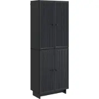 vidaXL Kast Set 2 pcs Zwart 66 x 34,5 x 90 cm Bewerkt hout