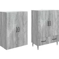 vidaXL Kastenset 2 st Bewerkt hout