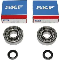 P2r lagerset 6302 en krukaskeerring voor bromfiets mbk av7 av10 16x42x13