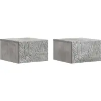 vidaXL Muurbevestigde Nachttafel 2 st Betongrijs 49 x 34,5 x 20 cm