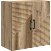 vidaXL Wandkast 59 x 31 x 60 cm Bewerkt hout Artisanaal eiken