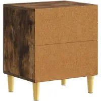 vidaXL Nachtkastje Gerookt eiken 43 x 34,5 x 50 cm Bewerkt hout