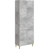 vidaXL - Kast - Set - 2 - st - Betongrijs - Bewerkt - hout