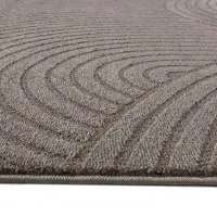 Muratap Vivant japandi rond vloerkleed laagpolig effen - 160 cm rond