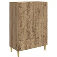 vidaXL Dressoir Artisanaal eiken 66 x 34,5 x 95 cm Bewerkt hout