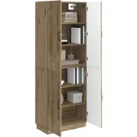 vidaXL Kast Set 2 st Artisanaal eiken Bewerkt hout