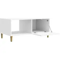 vidaXL Salontafel Hoogglans Wit 90 x 50 x 40 cm Bewerkt hout