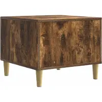 vidaXL Salontafel Gerookt eiken 50 x 49 x 40 cm Bewerkt hout